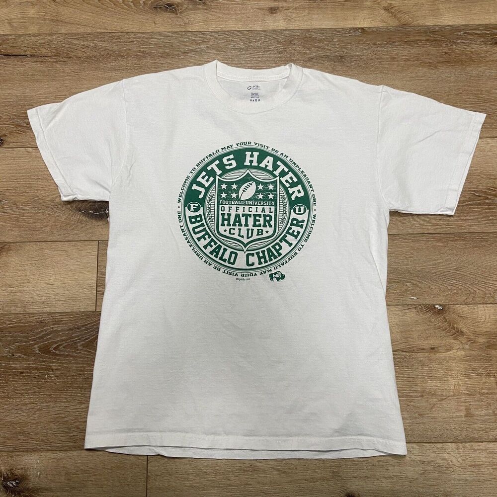 New York Jets Hater T-Shirt Official Hater Club Buffalo Chapter Size Lar…
